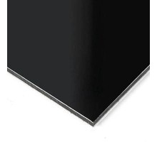 Алюминиевая композитная панель 3мм черная Goldstar RAL9005 стенка 0,21, 1220*4000 мм