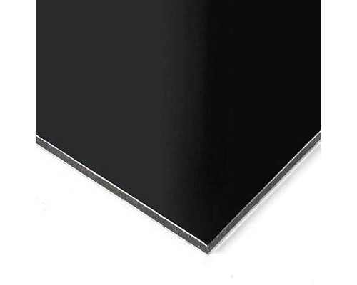 Алюминиевая композитная панель 3мм черная Goldstar RAL9005 стенка 0,21, 1220*4000 мм