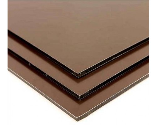 Алюминиевая композитная панель 3мм коричневая Goldstar RAL8002 стенка 0,3, 1220*4000 мм