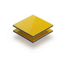 Алюминиевая композитная панель 3мм яично желтый Goldstar RAL1023 стенка 0,3, 1220*4000 мм